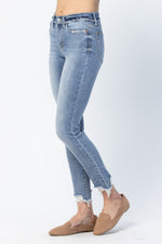Frayed Waist Skinny Jeans by Judy Blue