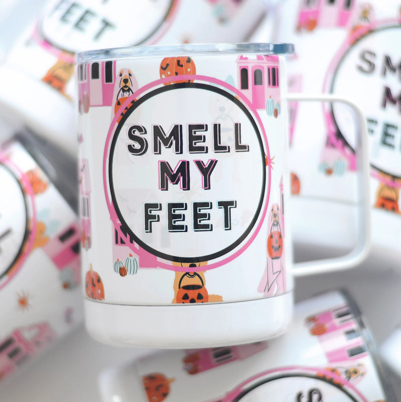 Smell My Feet Halloween Travel Mug-Mugs-The Gray Barn Boutique, Templeton Massachusetts