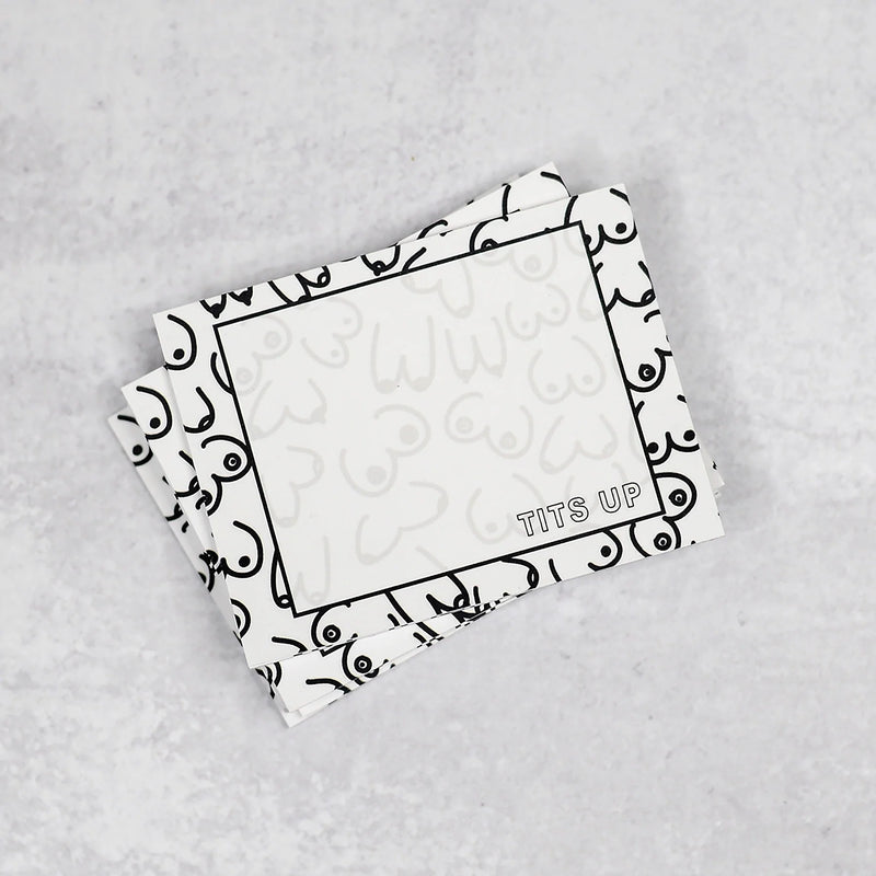 Tits Up Sticky Notes-Notebooks & Notepads-The Gray Barn Boutique, Templeton Massachusetts
