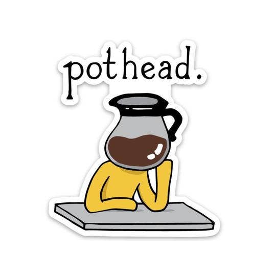 Pothead Coffee Sticker-The Gray Barn Boutique, Templeton Massachusetts