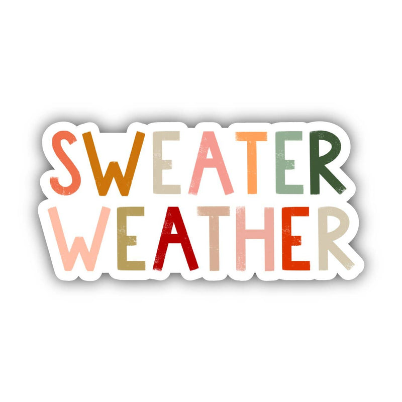Sweater Weather - Multicolor Lettering Sticker