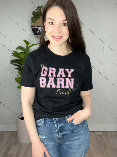 The Gray Barn Boutique "Patch" Printed Graphic Tee-The Gray Barn Boutique, Templeton Massachusetts