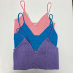 Smocked Triangle Bralette - Lavender