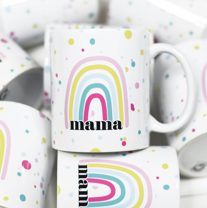 Rainbow Mama 11oz Coffee Mug-The Gray Barn Boutique, Templeton Massachusetts