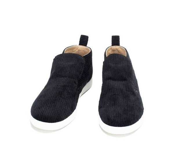 Black Corduroy Slip-On Shoe-Shoes-The Gray Barn Boutique, Templeton Massachusetts